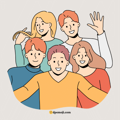 cute friends group dp