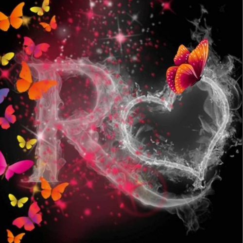 stylish r name wallpaper