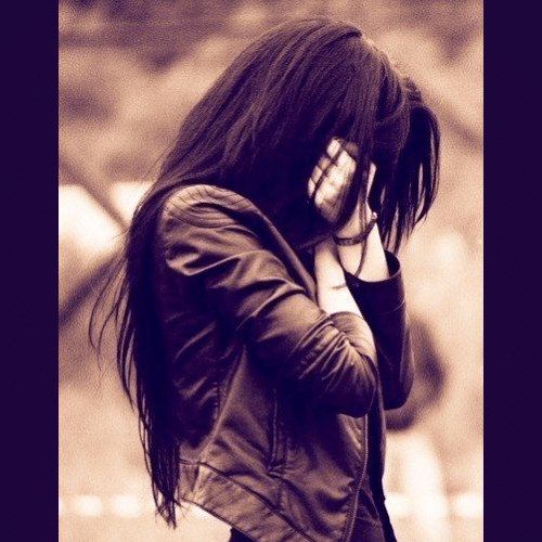 very sad dp girl