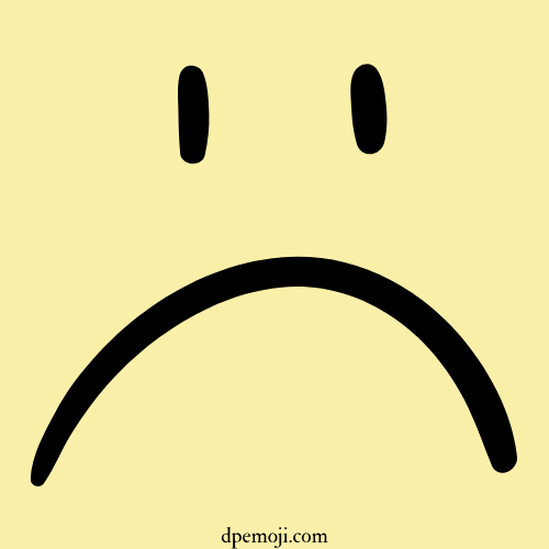 sad emoji dp