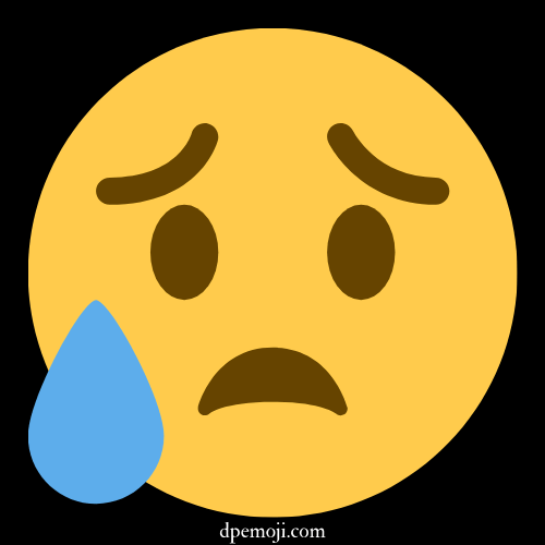 sad emoji dp