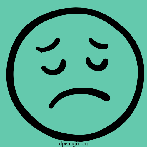 sad emoji for dp