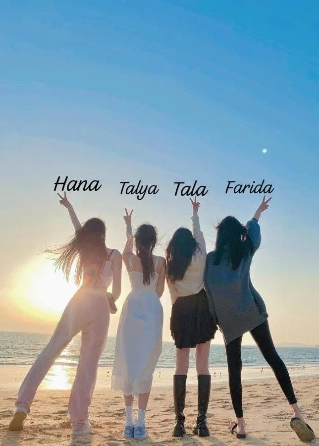 4 friends group dp girl cute