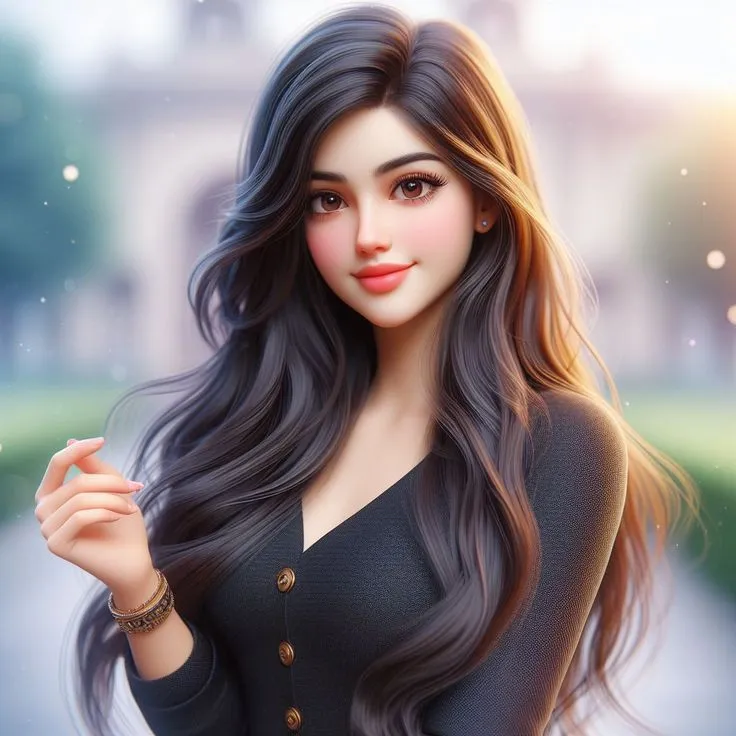 hijab girl dp cartoon