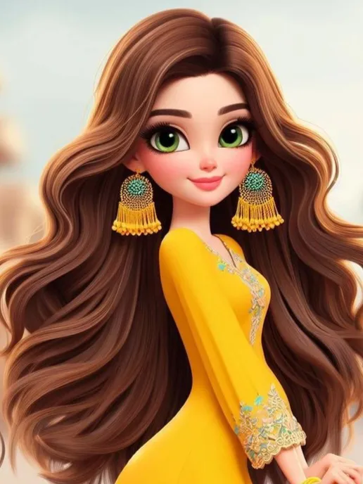 cute girl dp cartoon