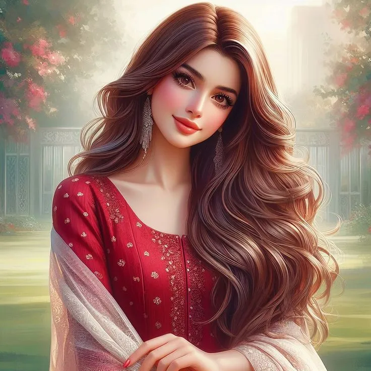 happy girl dp cartoon