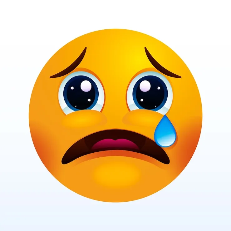 fake smile depressing sad emoji dp